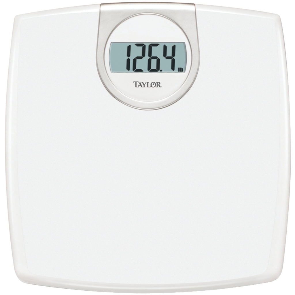 Taylor Precision Products 702940133 LCD Readout 330-lb Capacity White Bathroom Scale